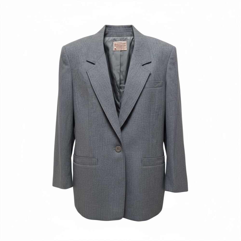 Vintage Pendleton Virgin Wool Light Blue-Gray Blazer
